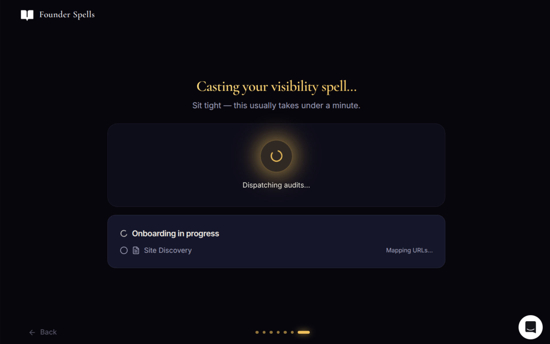 Founder Spells — casting visibility spell